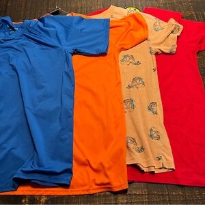 Kids Active Tee - Blue, Orange, Tan, Red